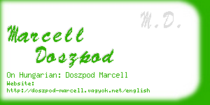 marcell doszpod business card